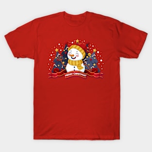 Merry Christmas Happy Snowman T-Shirt